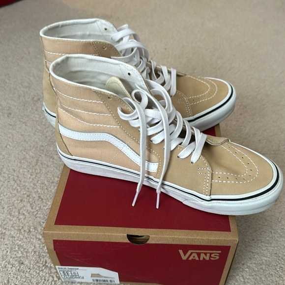 Vans Sk8-Hi Tapered Suede/Canvas Almond Color Shoes with box - Picture 1 of 7